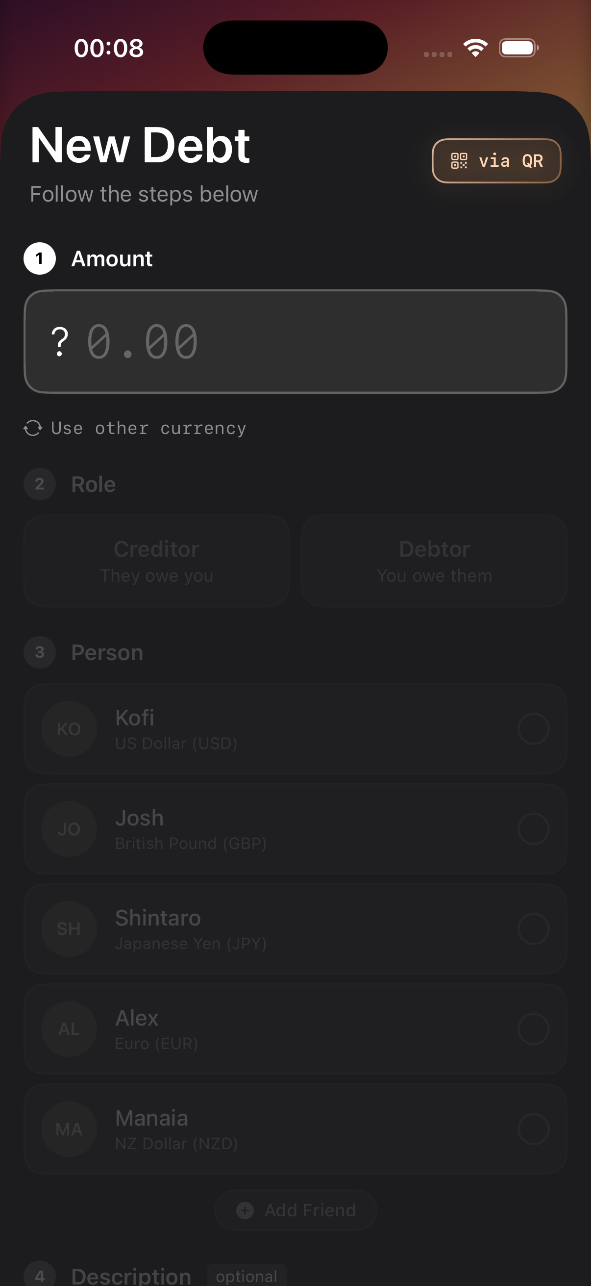 GIVU Home Screen