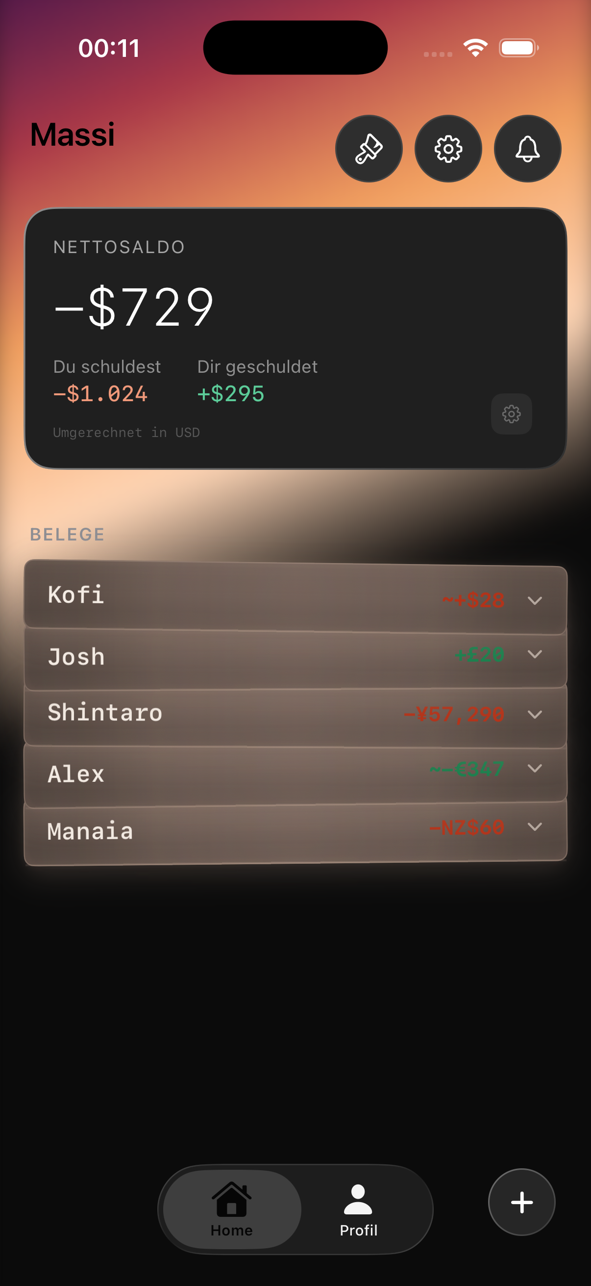GIVU App Screen