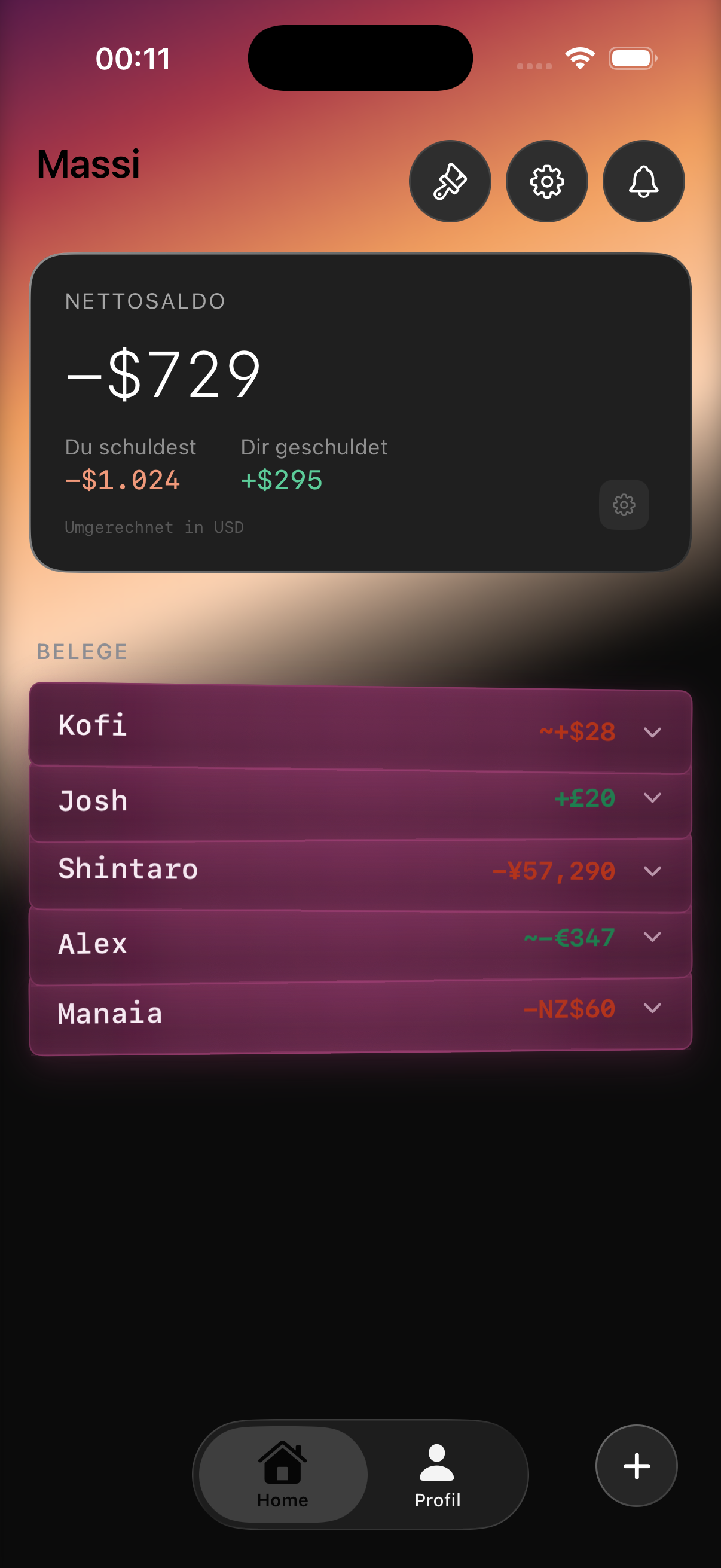 GIVU App Screen