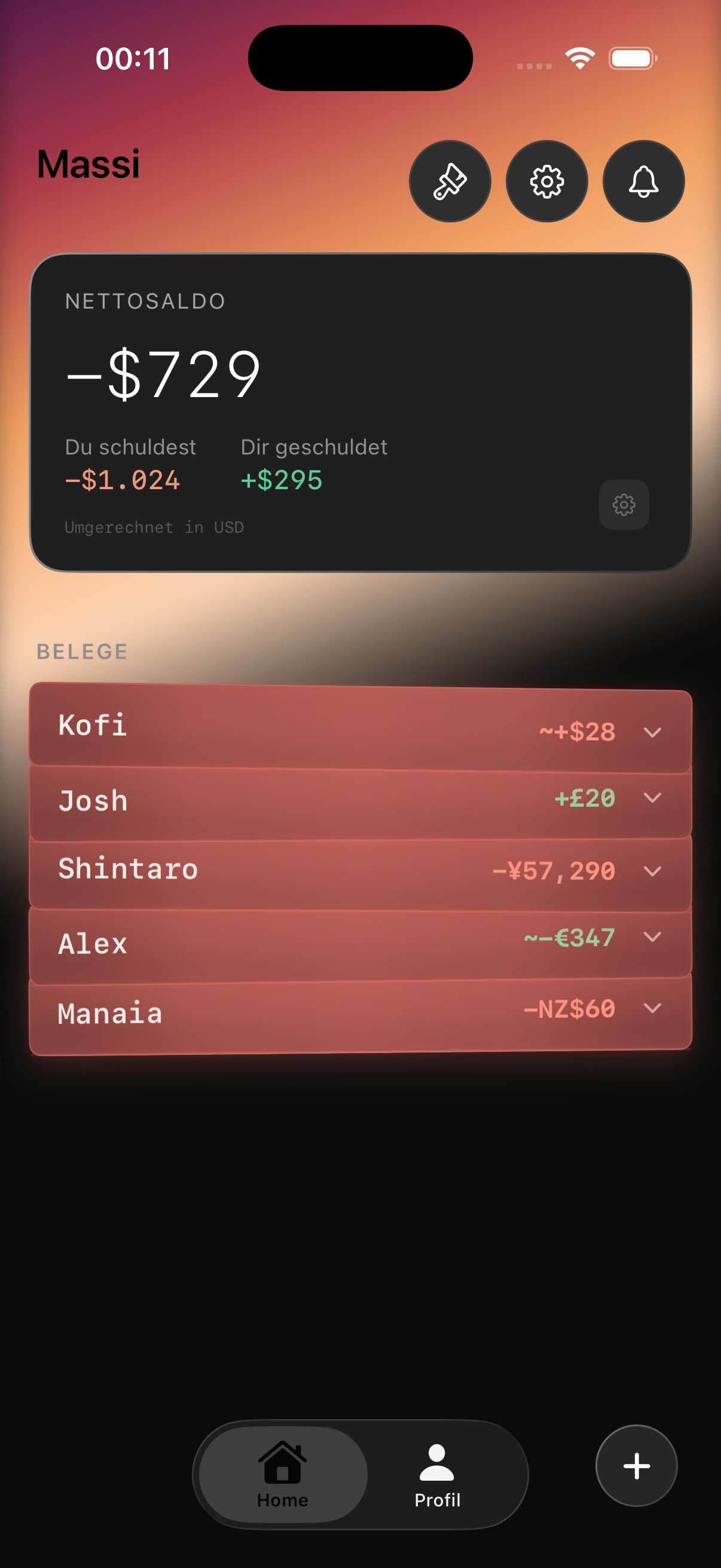GIVU App Screen