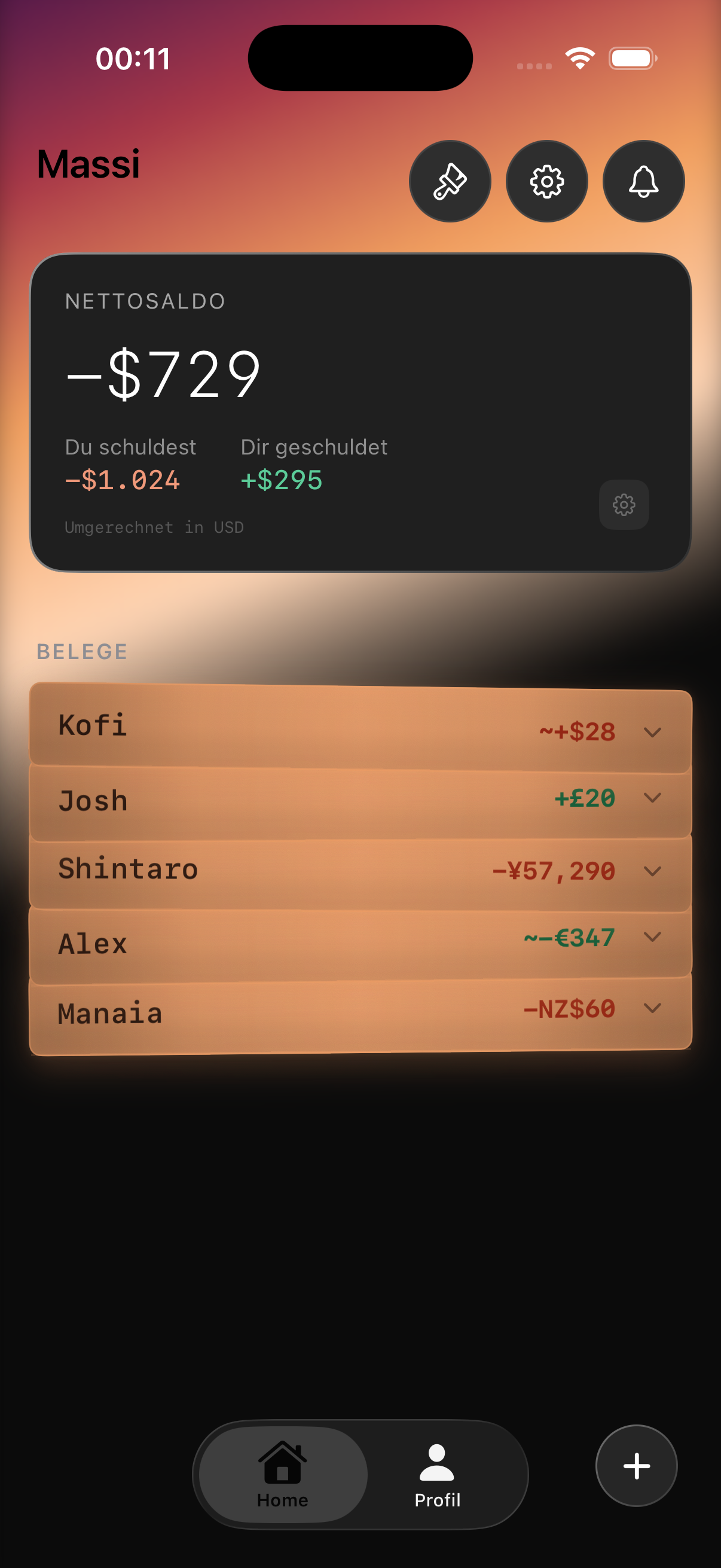 GIVU App Screen