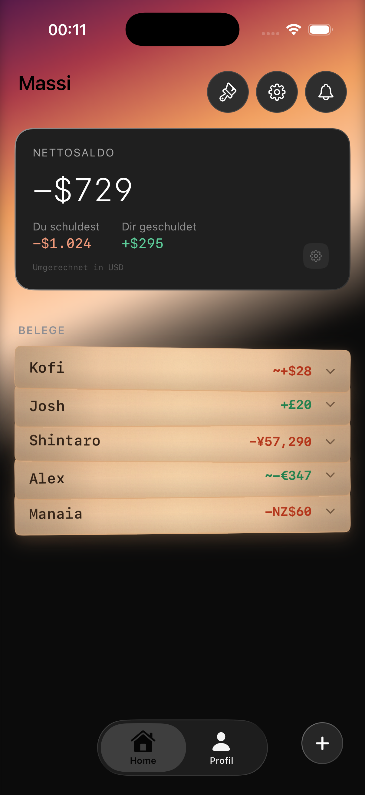 GIVU App Screen