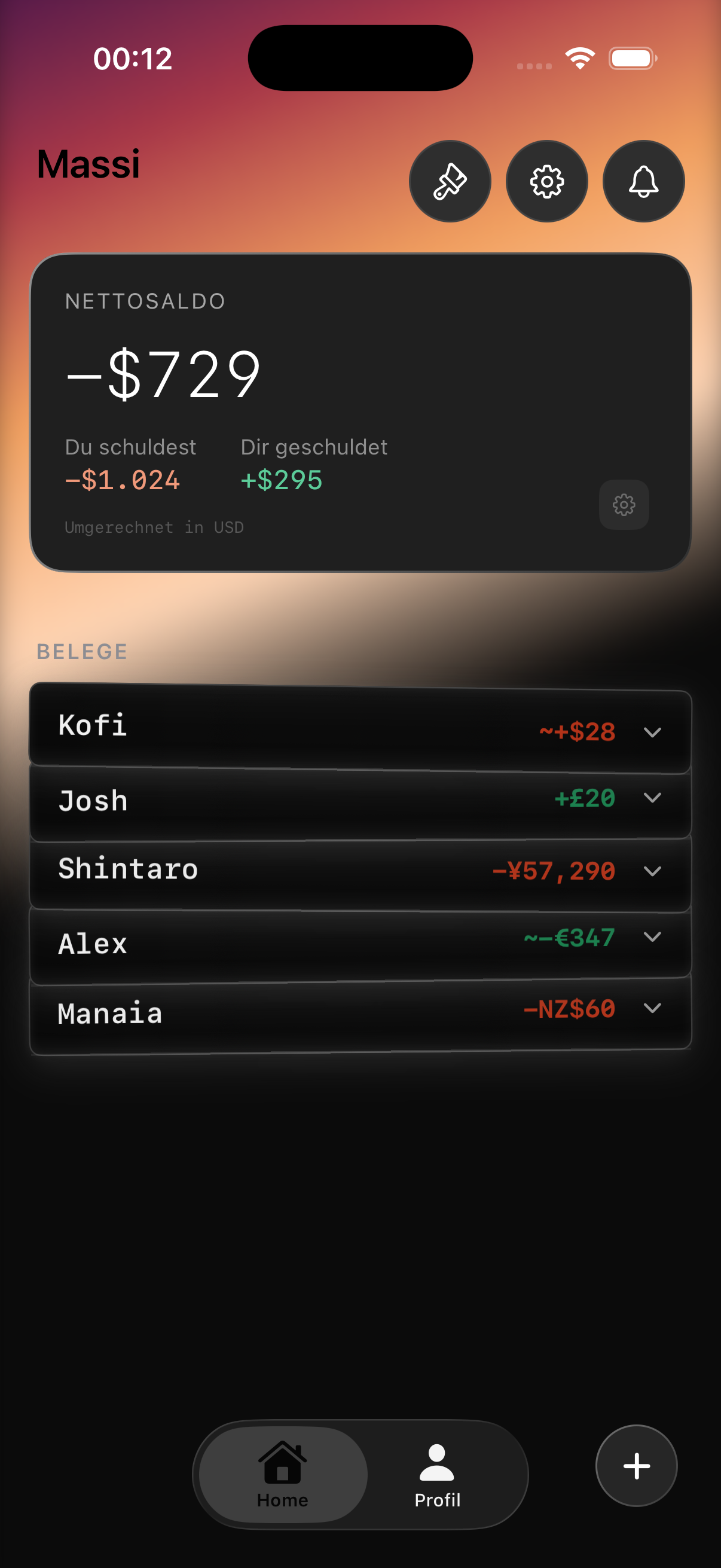 GIVU App Screen